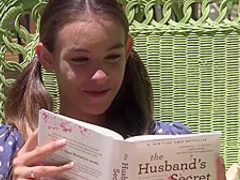 Charity Crawford is playing with her perfectly shaved pussy, in the middle of the day