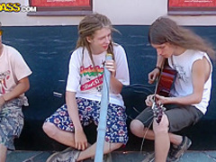 A brunette slut who takes it in the ass!