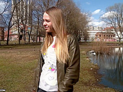 A horny young slut fucks hard today