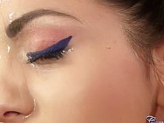 Julia De Lucia is made to suck this dick