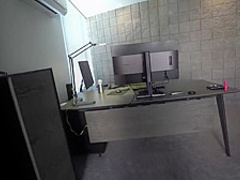 Busty blonde woman looks pretty in pink, but even better when she takes the dress off