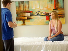 Classy blonde babe, Alexis Adams was caught on tape while she was having casual sex