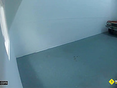 Rose Banks is kneeling on the floor and expecting her well deserved facial cumshot any moment