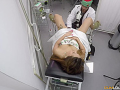 Melany Kiss is having sex in a gynecologists office, and enjoying every second of it