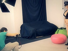 Hot blonde woman dressed up as a police officer is posing and getting fucked hard