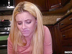 Nerdy babe, Riley Star could not skip sucking her roommates cock, when he offered it