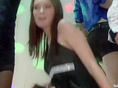 Horny women are screaming from pleasure during a wild orgy, because they like it a lot