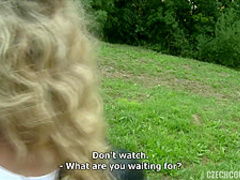 Young czech couple interviewed on the street