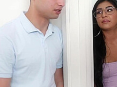 Stepbro fucks his stepsister Binky Beaz from below