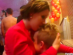 Insatiable girls went to a random party to have sex with handsome guys they meet there