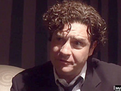 Kinky ladies and two handsome, black guys are having group sex on a huge balcony