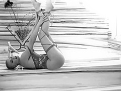 Slutty blonde babe is getting her tight ass stretched and fucked the way she likes the most