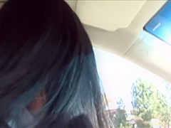 Sliding her tight cunt on to his long cock