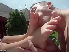 Alyssia Kent is spreading her legs wide and getting nailed in the middle of the day