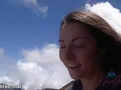 After a blowjob, a hot babe, Lily Adams is taking a big dick in her soft cunt