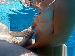 Fuck ORGY in the pool, HUGE dildo, MULTI-orgasms ENJOY