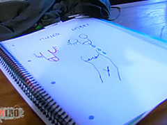 Smoking hot teacher certainly likes a rough fuck in the classroom and a facial cumshot