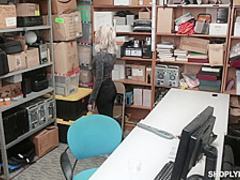 Slutty Allie Nicole is about to get fucked after getting caught shoplifting, to learn her lesson