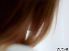 Passionate sex with a small teen babe