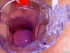 Kinky nurse likes to play with various objects in the office, because it feels so good