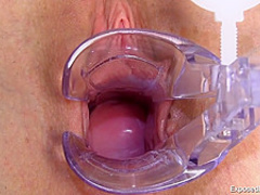 Kinky nurse likes to play with various objects in the office, because it feels so good