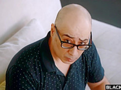 Amazing blonde likes to suck a big, black dick and to ride it, until she cums