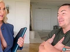 Katia is a grandma fucking a young man