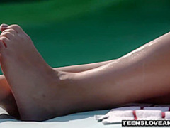 Rough Anal by the pool for Jillian Janson