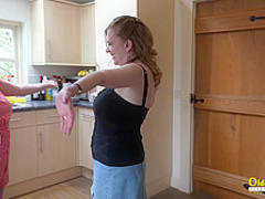 OldNannY Two British Mature Lesbians Masturbation