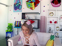 NYMPHO Busty Teen Gabbie Carter Gets a Creampie