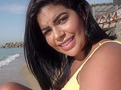 Public Agent a Blind Date for Latina with Huge Natural Boobs