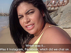 Public Agent a Blind Date for Latina with Huge Natural Boobs