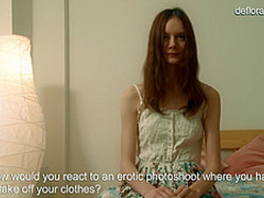 Solo hot teen playing alone with her pussy