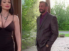 Busty brunette is giving pleasure to a client she likes a lot and getting her ass fucked