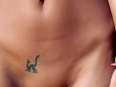 Teen masturbation with a beautiful background