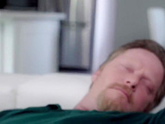 Dirty minded teen brunette, Rosalyn Sphinx is sucking her good friends cock before getting fucked