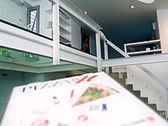 Seductive blonde lady, Cherry Kiss had amazing sex with her ex, early in the morning