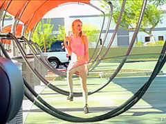 Young teen fills her asshole and cunt hole