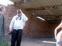 Tattooed guy got a blowjob from a slutty blonde and then fucked her dirty brains out