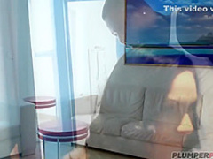 Horny BBW loves riding big black cocks