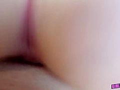 Red haired babe with blue eyes, Stephie Staar sucks like a pro, just because she likes it