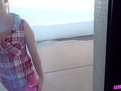 Red haired babe with blue eyes, Stephie Staar sucks like a pro, just because she likes it