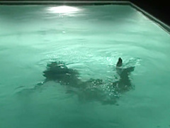 These horny chicks are naked in the hot tub