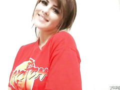 Big boobed girl in the shower