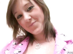 Busty girl on the bed