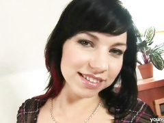 Buxom teen masturbating