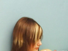 Sporty girl masturbating