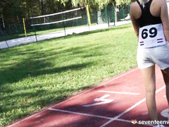 Some sporty masturbating