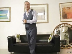 Jim Slip fucks a big boobed teen in his studio