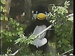 Vintage Japanese idol model with penguin suit